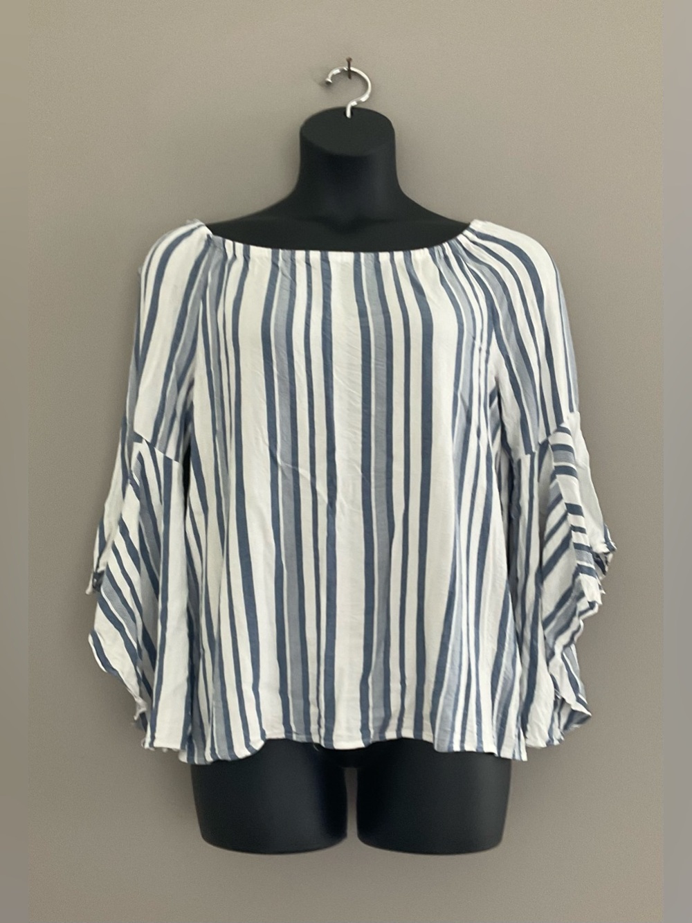 Fever, Blue & White, Striped Top